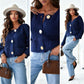 💖Women's Cropped Button-Down Chunky-Knitted Cardigan Sweaters