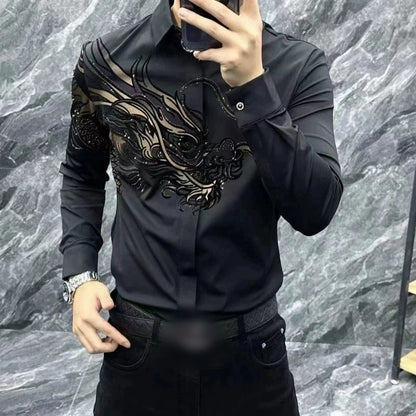 🖤Black Friday Sale:49% OFF🖤👔 Men’s Slim Fit Printed Shirt – Turn Every Head in the Room!