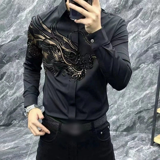 🖤Black Friday Sale:49% OFF🖤👔 Men’s Slim Fit Printed Shirt – Turn Every Head in the Room!