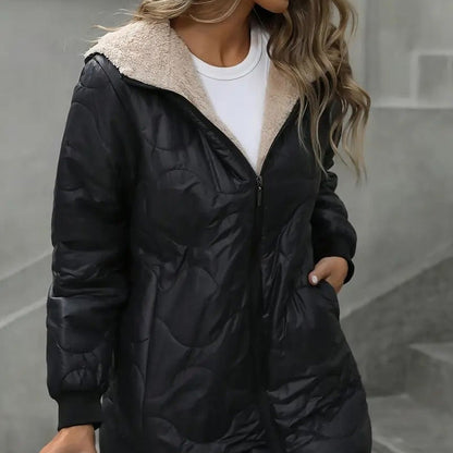 ❄️HOT SALE 49%✨ Women's Quilted Hooded Mid-Length Warm Coat