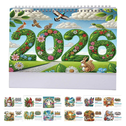 🎁Last Day 49% OFF🗓️2026 Standing Desk Calendar DIY Diamond Art Painting