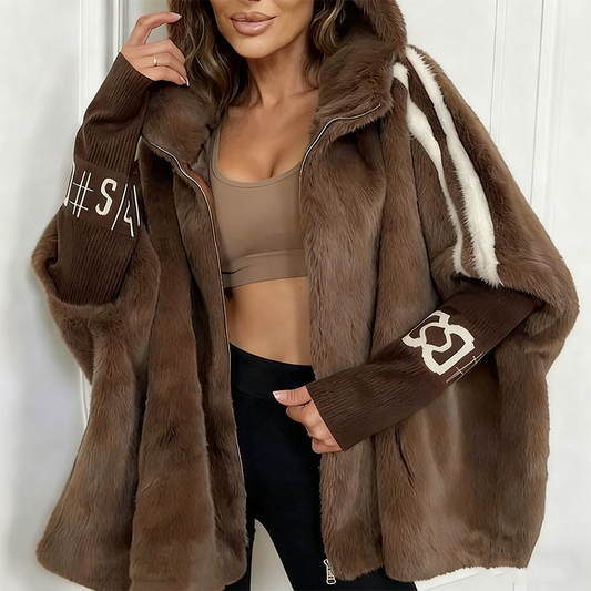 💥Christmas Sale 49% OFF🧥Women’s Mink Fur Hooded Zip-Up Coat ✨Luxurious winter warmth! Perfect for holiday outings🎄