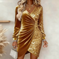 🔥Black Friday Mega Sale🔥Women’s Long Sleeve V-Neck Sequined Dress
