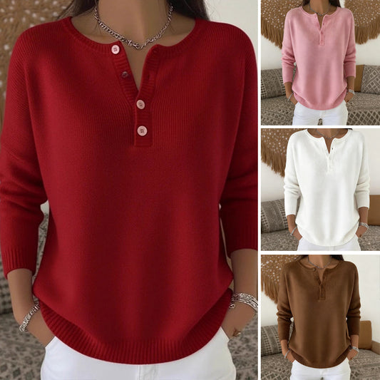 🔥Black Friday Mega Sale🔥Women's Button V-Neck Knit Sweater