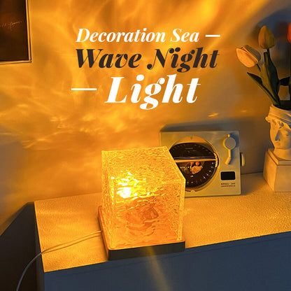🎁 Exclusive Christmas Gifts 🎄 Rotating Wave Projector - Dynamic Ocean Effect, 16 Changing Colors, Perfect for Baby Care and Nursery Decoration 🌙🚤💫