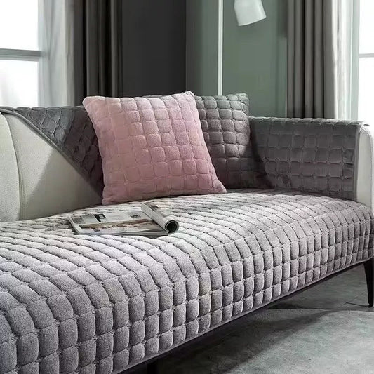 Winter Non-Slip Thick Plush Sofa Cover🛋️
