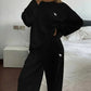 Women's Embroidered Long-Sleeve Crewneck Tops ＆ Pants 2-Piece Set