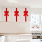 🎄🎀 Large Christmas Cabinet Bow – Pre-Tied Satin Ribbon Door Decoration