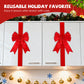 🎄🎀 Large Christmas Cabinet Bow – Pre-Tied Satin Ribbon Door Decoration