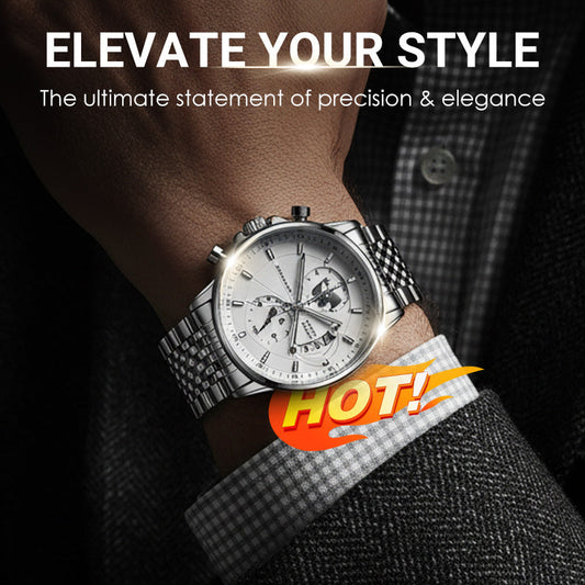 💥Christmas Eve Sale: 49% OFF🌍Men's watch with globe motif in maritime style