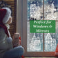 🎄 78-Piece Christmas Village Window Clings – Reusable Static Decals for Winter Wonderland Holiday Window Decor