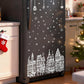 🎄 78-Piece Christmas Village Window Clings – Reusable Static Decals for Winter Wonderland Holiday Window Decor