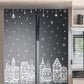 🎄 78-Piece Christmas Village Window Clings – Reusable Static Decals for Winter Wonderland Holiday Window Decor