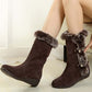 🎄Christmas Sale 49% OFF👢Women's Mid-Calf Snow Boots with Plush Trim - Cozy & Stylish