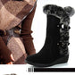 🎄Christmas Sale 49% OFF👢Women's Mid-Calf Snow Boots with Plush Trim - Cozy & Stylish
