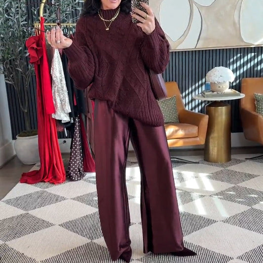 🔥Black Friday Sale 🎁Women's Casual Sweater & Pants 2-Piece Set