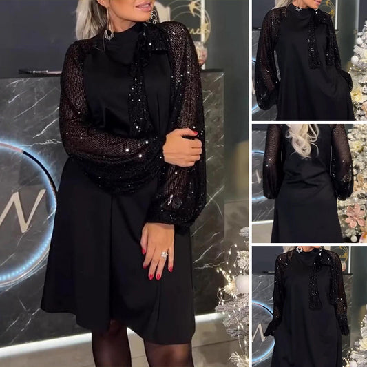 🔥Black Friday Mega Deal – 49% off!🔥Women’s Sparkly Sequin Patchwork Dress