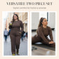 ✨Women’s Plus-Size Long-Sleeve Tops & Pants 2-Piece Set