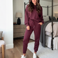 Women's Casual Crewneck Top & Pants Two-Piece Set