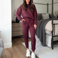 Women's Casual Crewneck Top & Pants Two-Piece Set