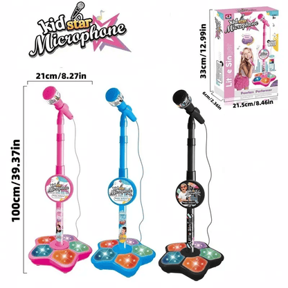 🎁🎄Christmas Sale 49% OFF! 🎤✨Microphone Toy, Karaoke Machine Toy with Light