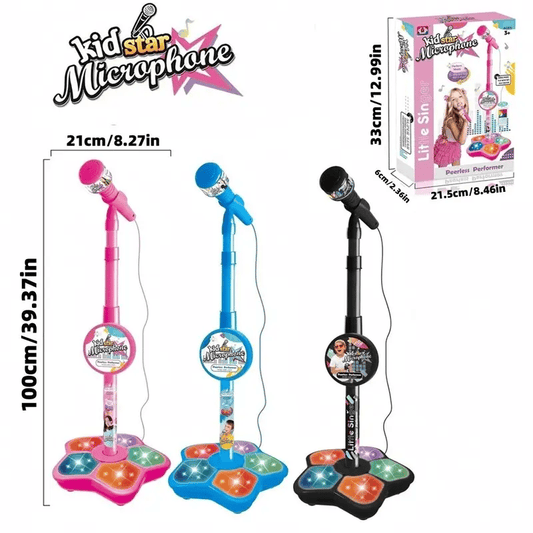 🎁🎄Christmas Sale 49% OFF! 🎤✨Microphone Toy, Karaoke Machine Toy with Light