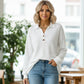 🔥2026 New arrivals offer-Women's V-Neck Waffle Knit Long Sleeve Top