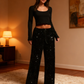 👖✨Women's Sequin Sparkle Wide Leg Pants with Elastic Waistband