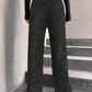 👖✨Women's Sequin Sparkle Wide Leg Pants with Elastic Waistband
