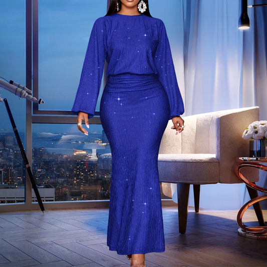 ❄️ Winter Sale 50% Off🎉Women’s Long Sequin Pleated Mermaid Dress