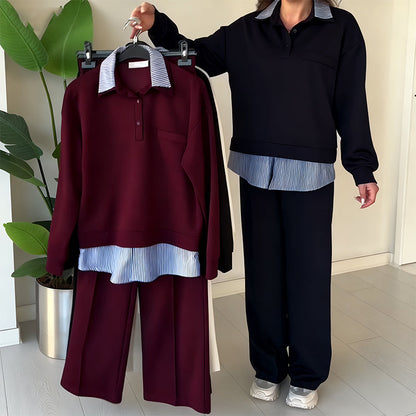 🔥Hot Sale Offers-Women's Casual Long-Sleeve Top and Pants 2-Piece Set🔥Buy 2 Get Free Shipping