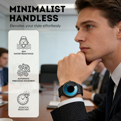 ⏳Limited-time off⏰Men’s Futuristic Minimalist Watch with Creative Rotating Disk Dial⌚