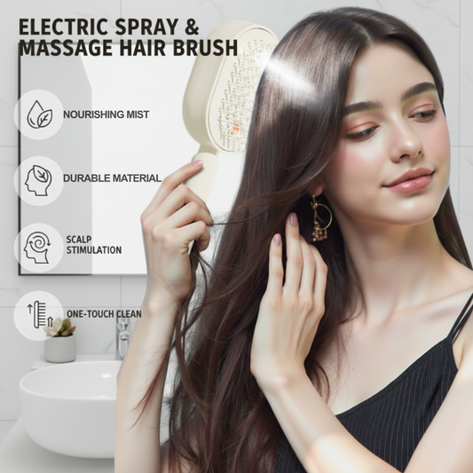 📢📢49% OFF!! ⏰✨Electric hairbrush with spray and massage🔥