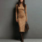 🎁Meet Christmas 49% OFF🎄|Elegant Turtleneck Long-Sleeve Bodycon Dress