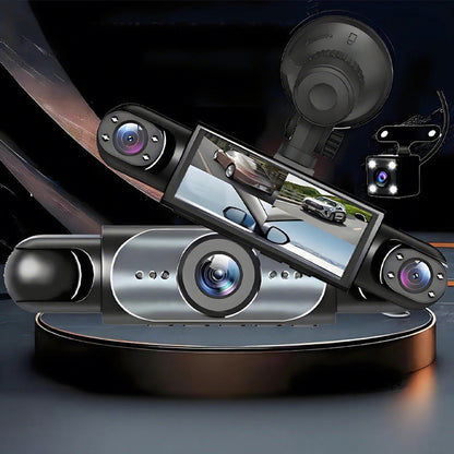 📹24-Hour Parking Guard Dash Cam with Night Vision – 360° Coverage, 1080P HD & Loop Recording!