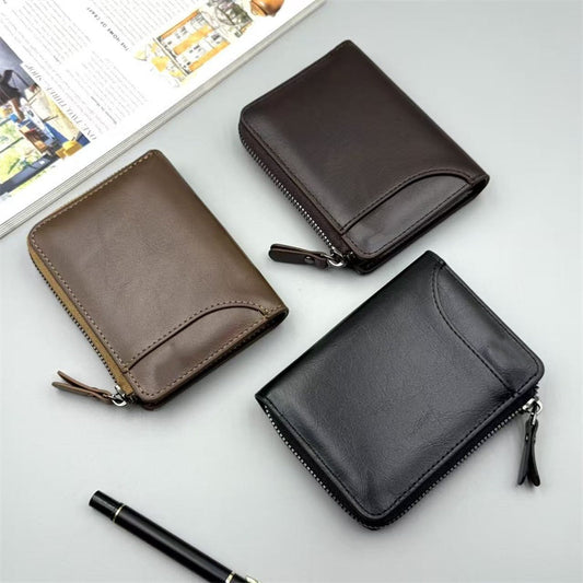 🔥NEW ARRIVAL LIMITED TIME OFFER🔥Men's Zipper Bifold Wallet with 9 Card Slots