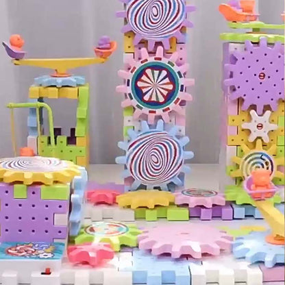 🔥 49% Off! 🎮Kids’ DIY Electric Gear Building Block Set