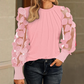 🔥HOT SALE 49% OFF! ✨Women's 3D Applique Mesh Sleeve Blous