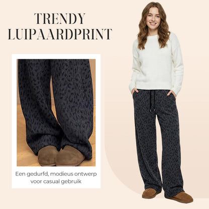 ⏳Limited-time 49% off⏰Women's Leopard Print Wide Leg Sweatpants👖