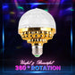 🌈✨ Colorful Rotating Party Light – Auto-Spinning Disco Light