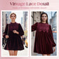 🏆 Hot Sale - 55% OFF ✨Vintage-Inspired Lace Panel Tunic Dress