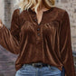 🔥🔥New Arrivals! 49% OIFF!🎁Elegant Gathered Front Long Sleeve Blouse