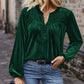 🔥🔥New Arrivals! 49% OIFF!🎁Elegant Gathered Front Long Sleeve Blouse
