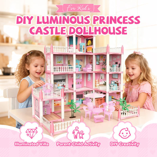 📢📢50% OFF!!⏰DIY Luminous Princess Castle Dollhouse