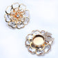 📢📢49%  OFF !! ⏰Chic Rhinestone Floral Cufflink & Brooch🌸🪡