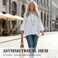 🏆 Hot Sale - 49% OFF ✨Women's Asymmetrical Hem Button-Down Top
