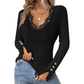 ✨Time-Limited Special⏰Value Bundle: Lace Detail V-Neck Top for Women + Brooch