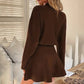 ✨🌸Women's Mock Neck Knit A-Line Mini Dress👗