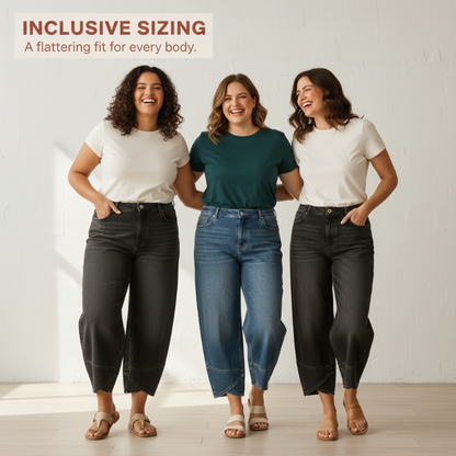 🔥Limited-time offer 49% off🎁Women's Casual Wide-Leg Cropped Jeans