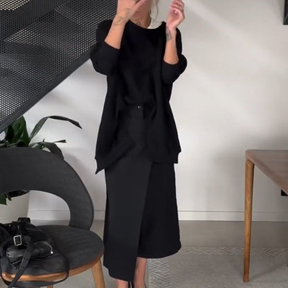 Women's Elegant Wrap Front High Waisted Wide Leg Pants